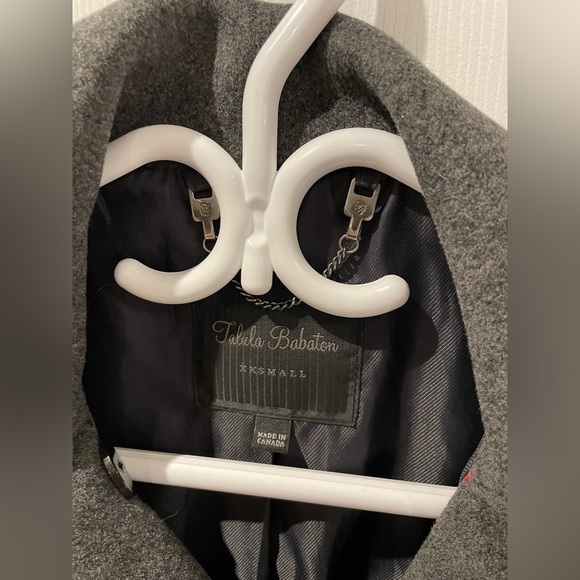 Aritzia Talula Babaton Howell Coat Wool Cashmere Wool coat XXS Charcoal Grey - Picture 3 of 4